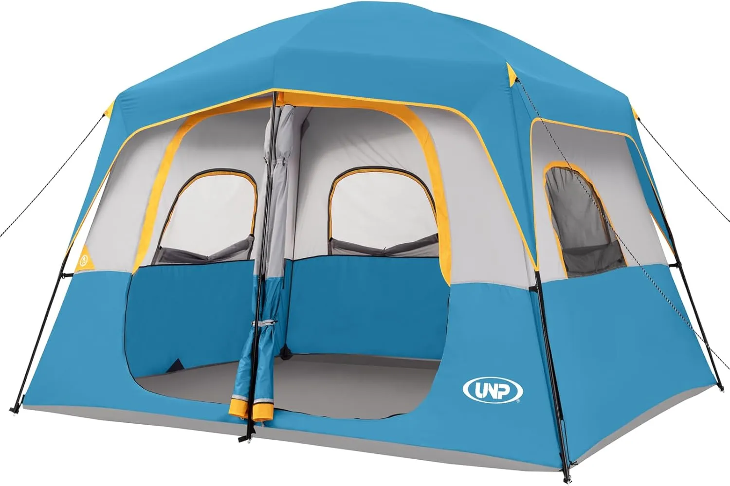 UNP 2/4/6/8 Person Tent, Portable Cabin Tent, Camping Tent 4-Person Easy Set Up, Waterproof with Top Rainfly for Outdoor Camping/Hiking