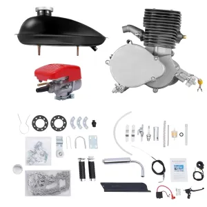 Upgraded 100cc Bicycle Engine Kit, Bike Gas Motor Full Set, 36 Tooth Sprocket Motorized Motor, 2 Stroke Petrol Gas Motor Conversion Kit, New Air-Cooling Modified Motor Kit, for Most 26"/28" Bikes