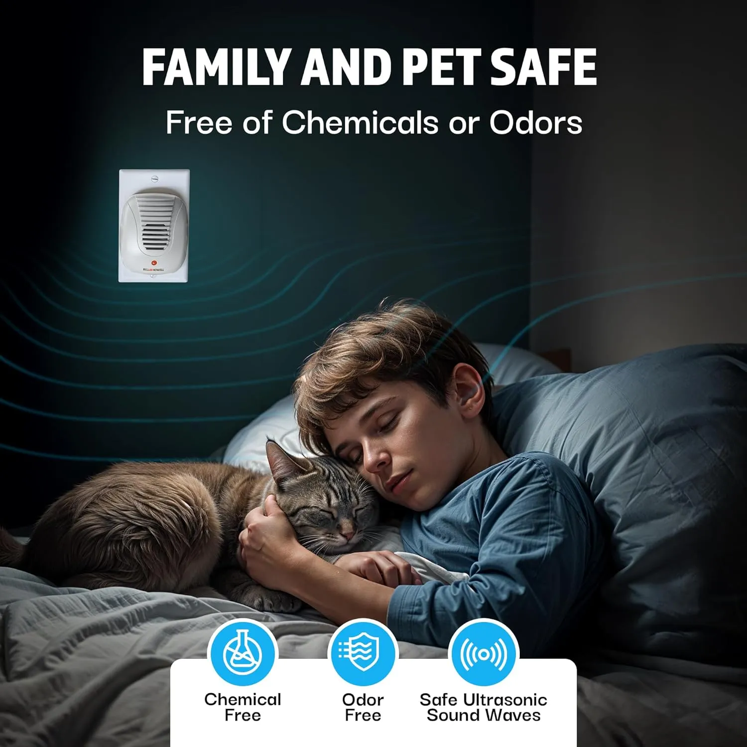 Upgraded 2024 Ultrasonic Pest Repeller Indoor 4 Pk, Mice Repellent Indoor Home Kit, DIY Pest Control at Home, Plug in Spider Repellent Indoor Rodent Repellent, Bug, Insect & More, Family and Pet Safe