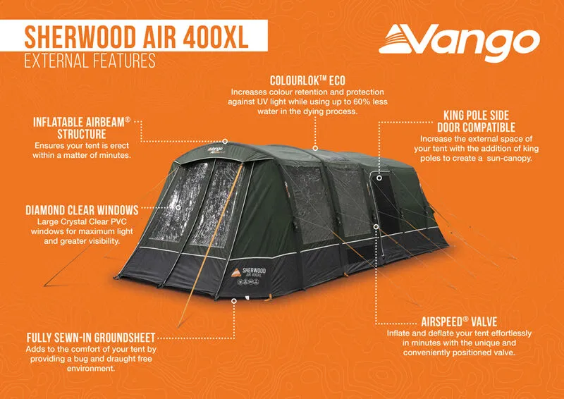 Vango Sherwood Air 400XL Tent Package (Footprint Included)
