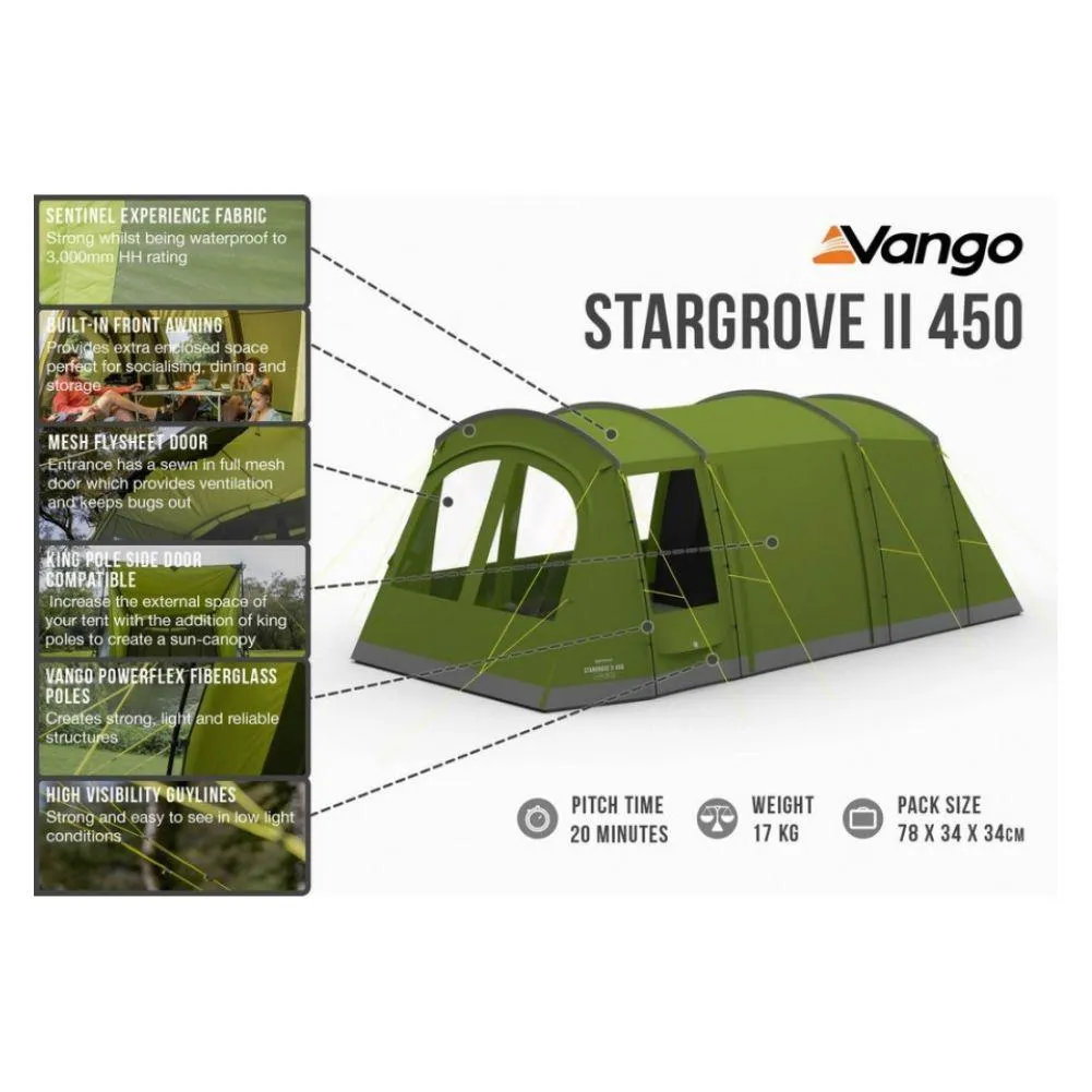 Vango Stargrove 11 450 Poled Tent  - 4 Man Tent (2022)