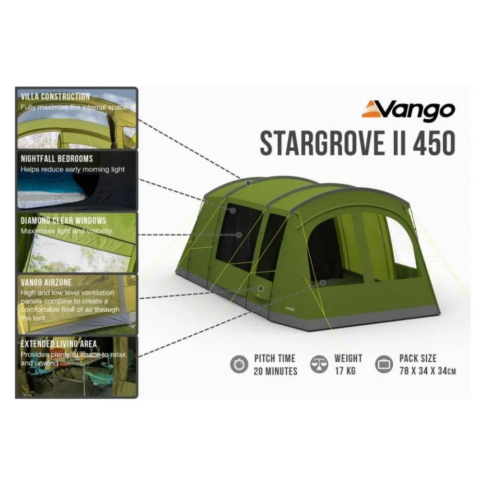 Vango Stargrove 11 450 Poled Tent  - 4 Man Tent (2022)