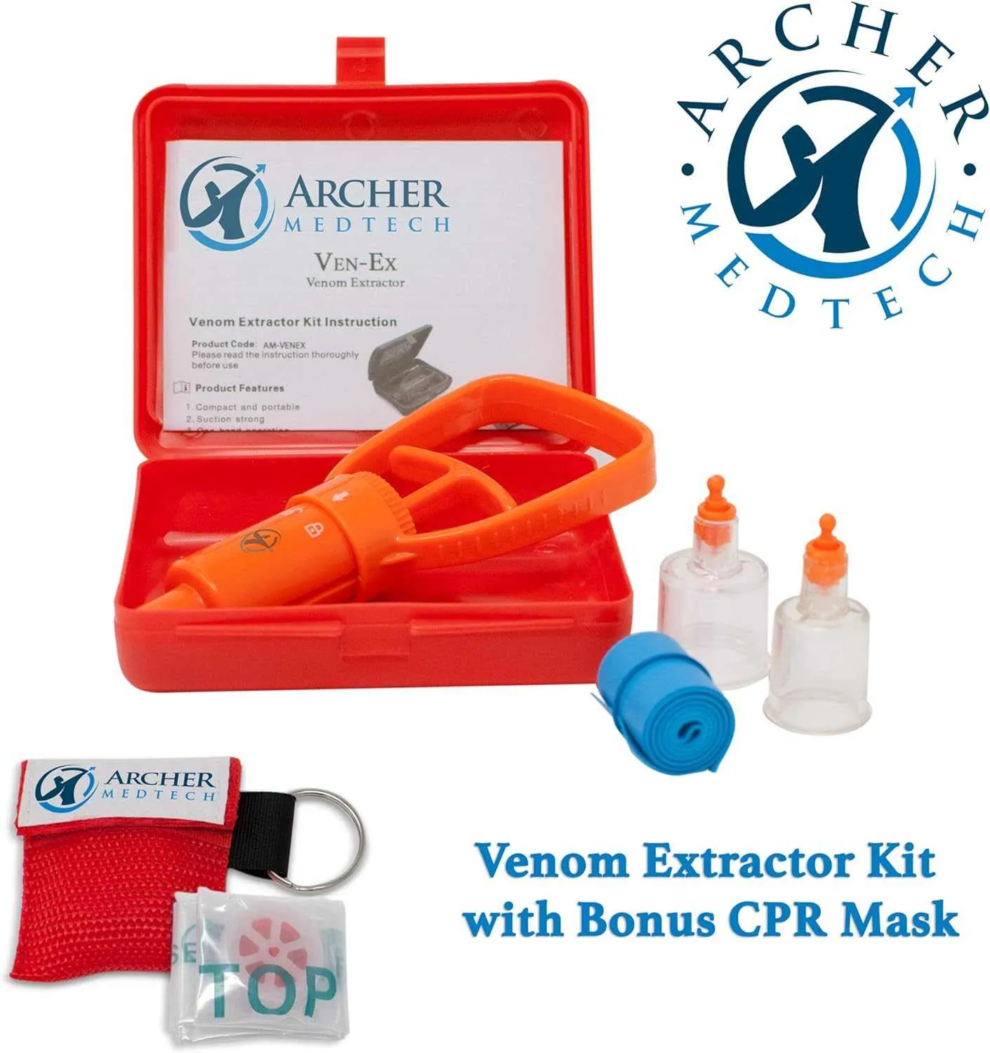 Ven Ex Snake Bite Kit Bee Sting Kit Venom Extractor Suction Pump Bite and Sting First Aid