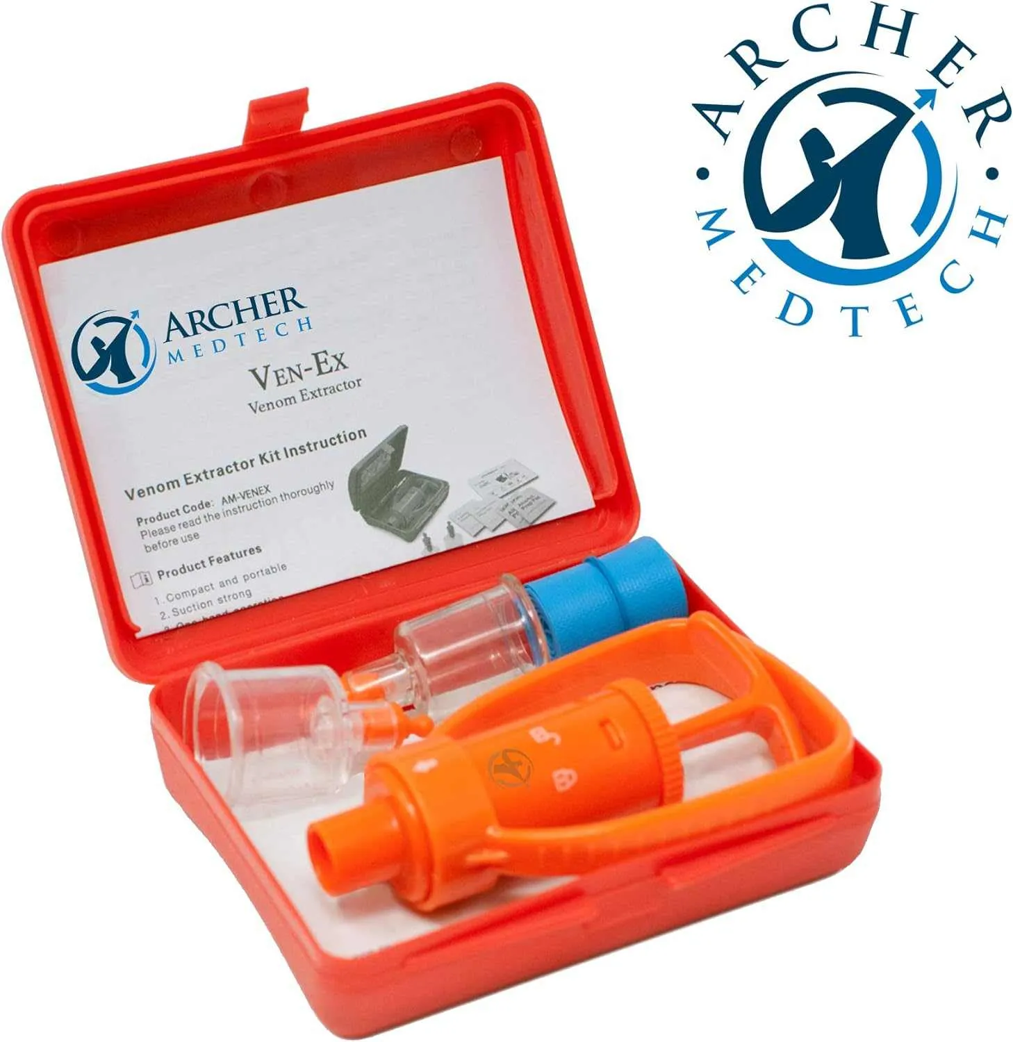 Ven Ex Snake Bite Kit Bee Sting Kit Venom Extractor Suction Pump Bite and Sting First Aid