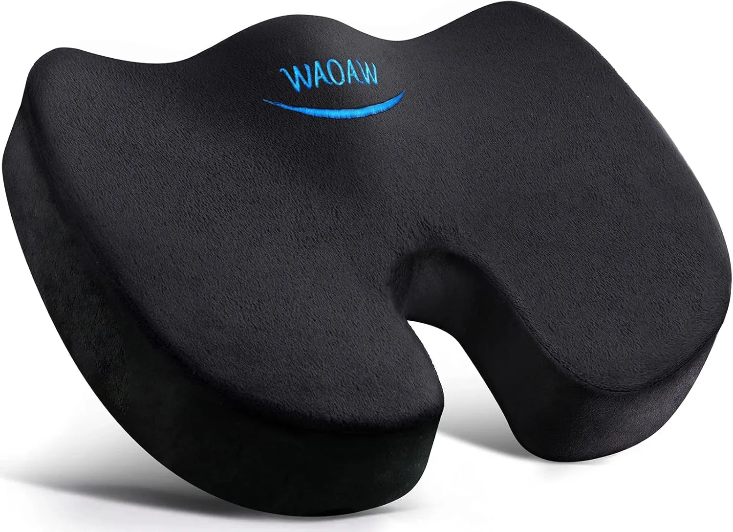 WAOAW Seat Cushion, Office Chair Cushions Butt Pillow for Car Long Sitting, Memory Foam Chair Pad for Back, Coccyx, Tailbone Pain Relief, Car Seat Cushion, Gifts for Men Women (Black)
