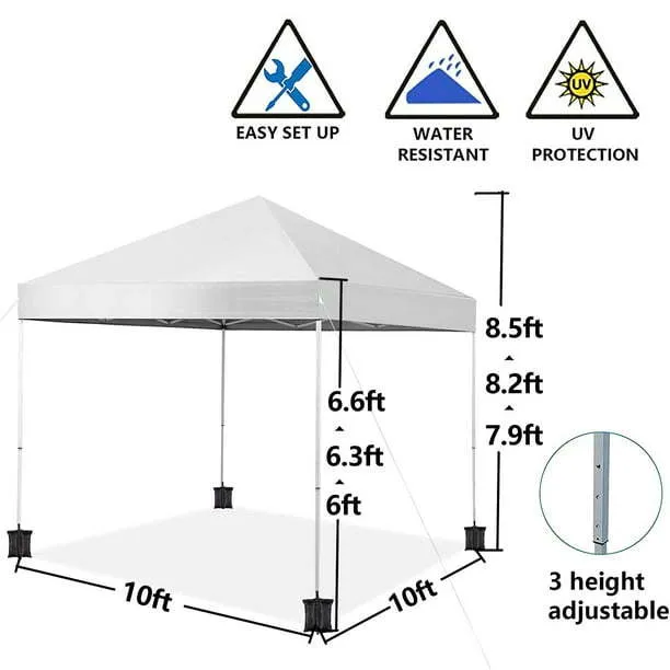 Waterproof Pop-Up Canopy Folding Tent with 4 Sandbags