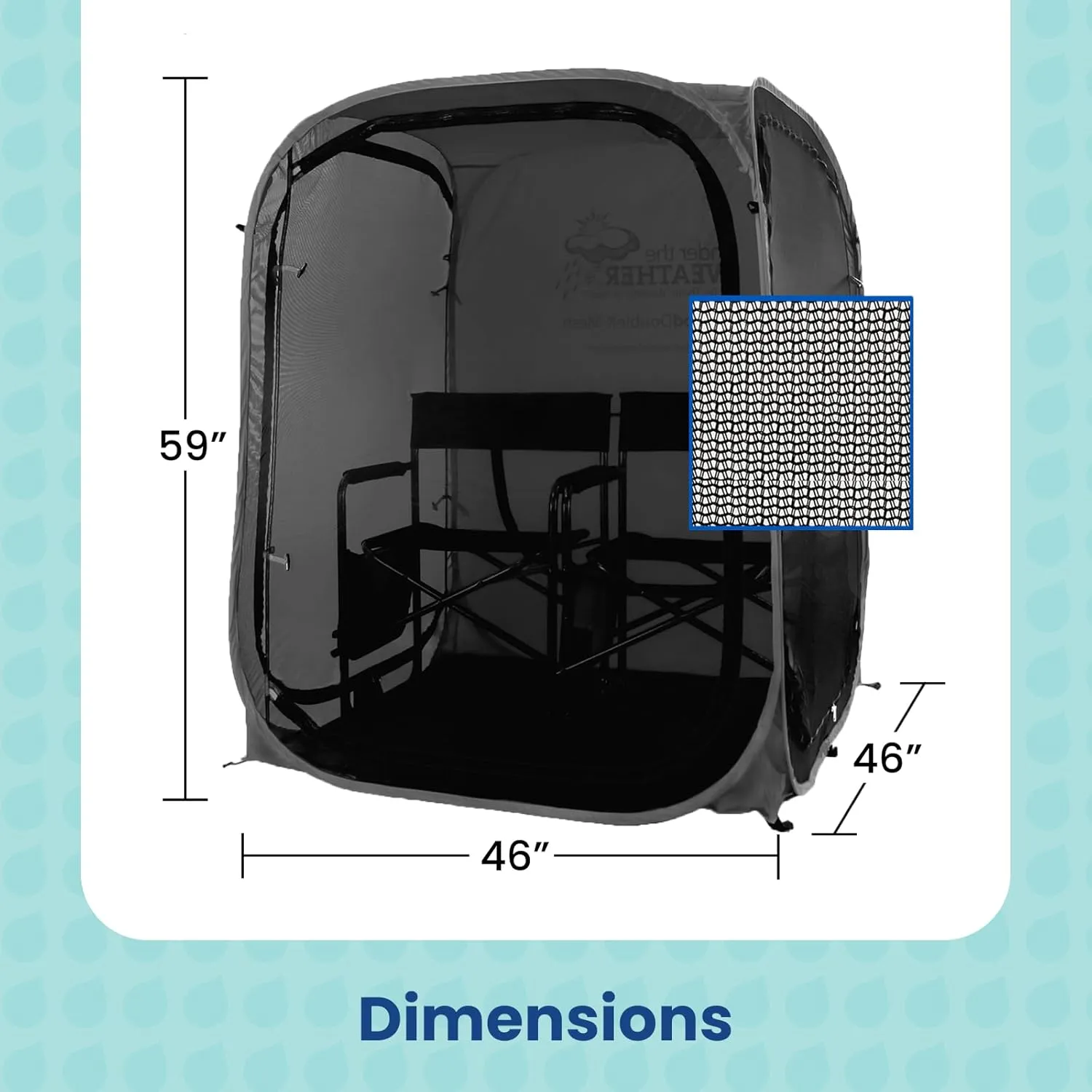 WeatherPod® The Original Shark Tank MyPod™ Mesh 1-2 Person Pop-Up Screen Pod - Keeps Out Bugs, Mosquitos, and Harmful UV Rays - UPF 50 for Maximum Protection from The Sun