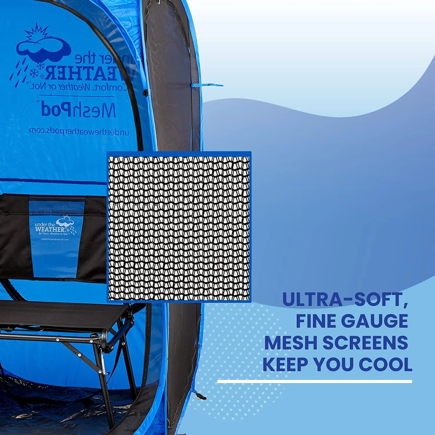 WeatherPod® The Original Shark Tank MyPod™ Mesh 1-2 Person Pop-Up Screen Pod - Keeps Out Bugs, Mosquitos, and Harmful UV Rays - UPF 50 for Maximum Protection from The Sun