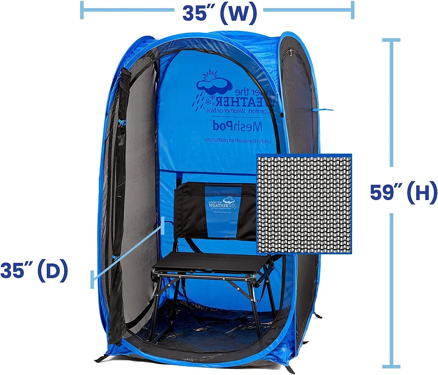 WeatherPod® The Original Shark Tank MyPod™ Mesh 1-2 Person Pop-Up Screen Pod - Keeps Out Bugs, Mosquitos, and Harmful UV Rays - UPF 50 for Maximum Protection from The Sun