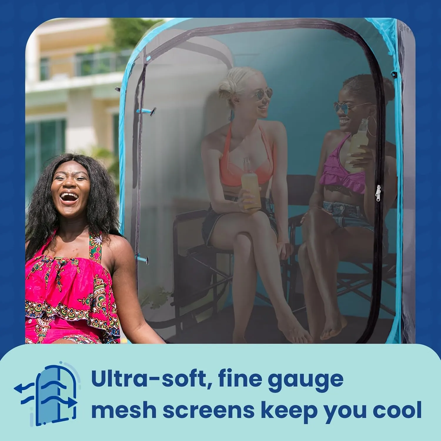 WeatherPod® The Original Shark Tank MyPod™ Mesh 1-2 Person Pop-Up Screen Pod - Keeps Out Bugs, Mosquitos, and Harmful UV Rays - UPF 50 for Maximum Protection from The Sun