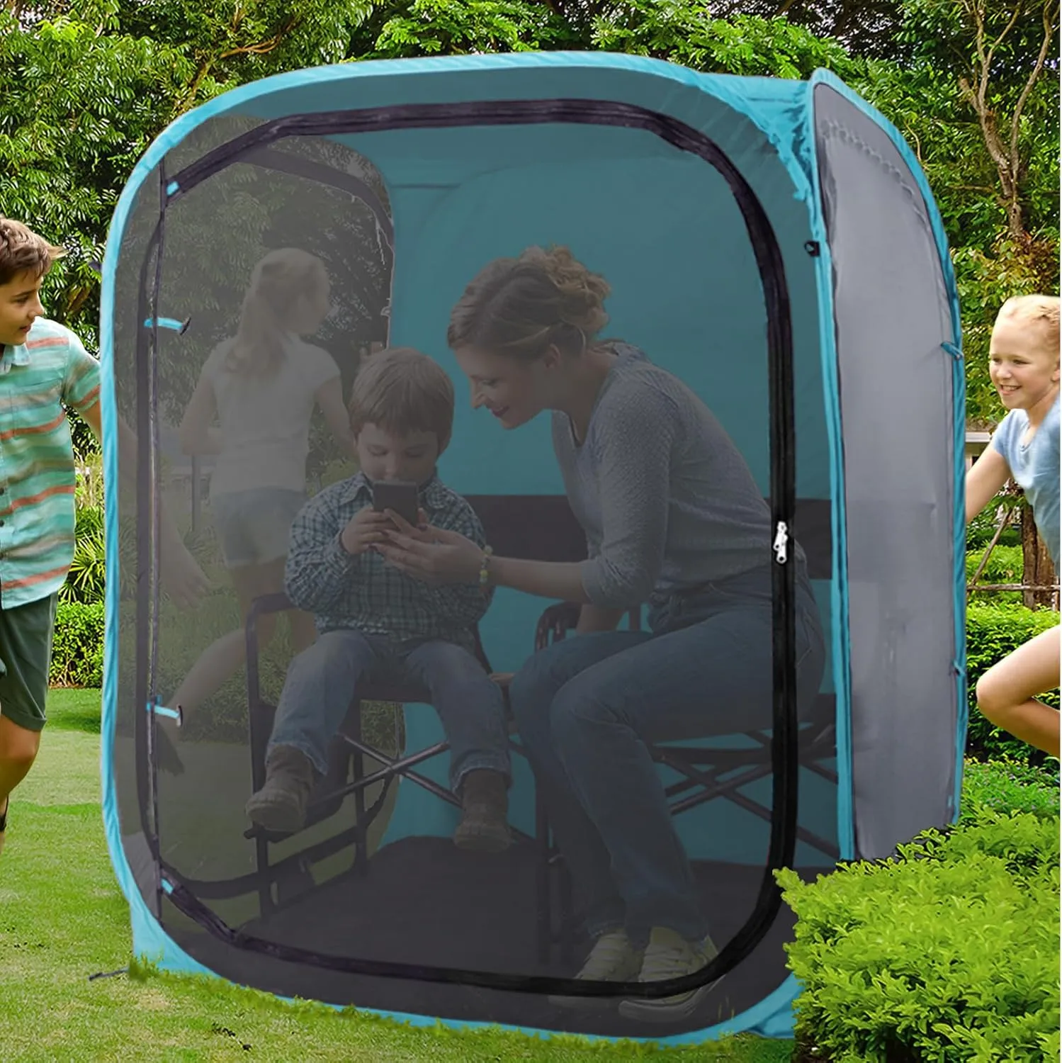 WeatherPod® The Original Shark Tank MyPod™ Mesh 1-2 Person Pop-Up Screen Pod - Keeps Out Bugs, Mosquitos, and Harmful UV Rays - UPF 50 for Maximum Protection from The Sun