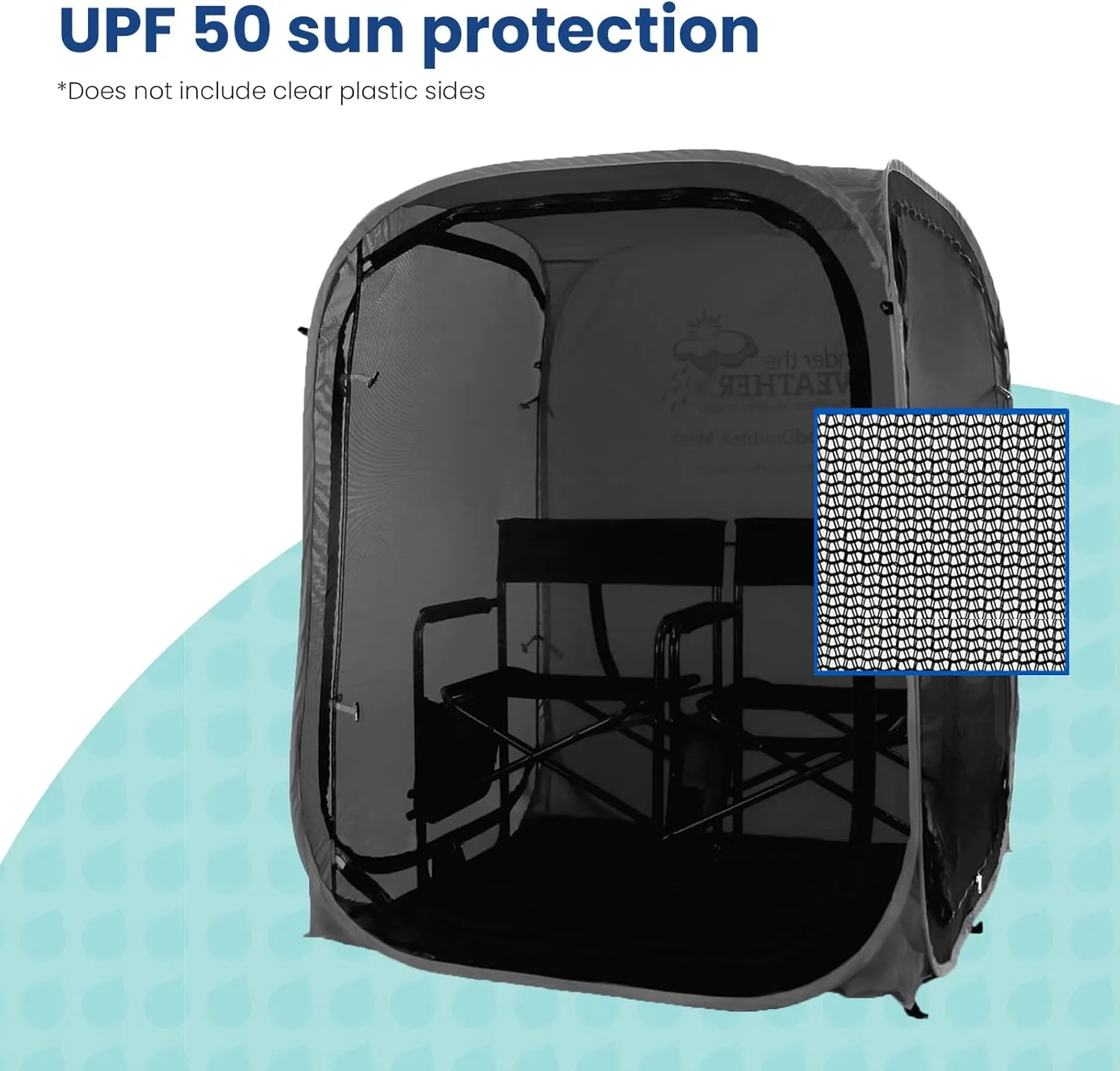 WeatherPod® The Original Shark Tank MyPod™ Mesh 1-2 Person Pop-Up Screen Pod - Keeps Out Bugs, Mosquitos, and Harmful UV Rays - UPF 50 for Maximum Protection from The Sun