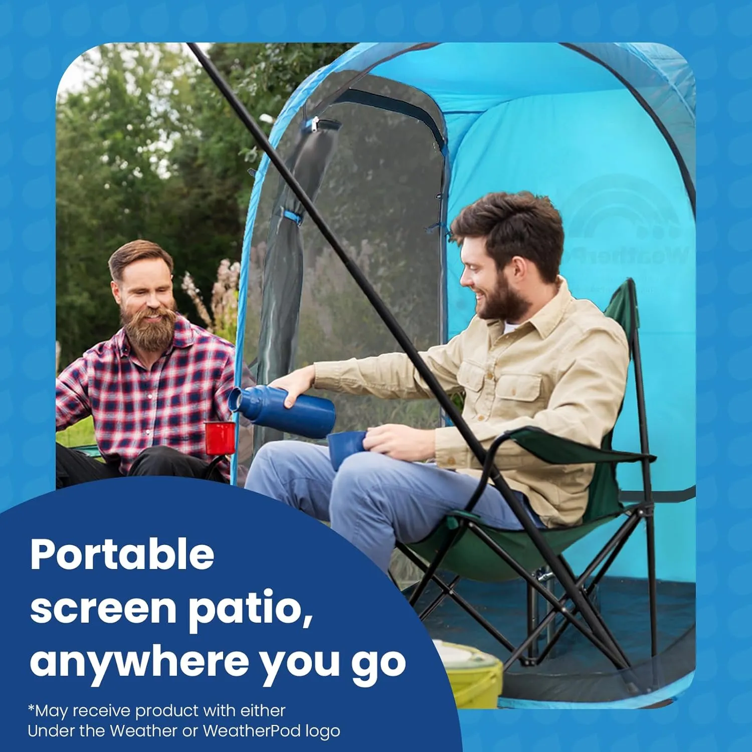 WeatherPod® The Original Shark Tank MyPod™ Mesh 1-2 Person Pop-Up Screen Pod - Keeps Out Bugs, Mosquitos, and Harmful UV Rays - UPF 50 for Maximum Protection from The Sun