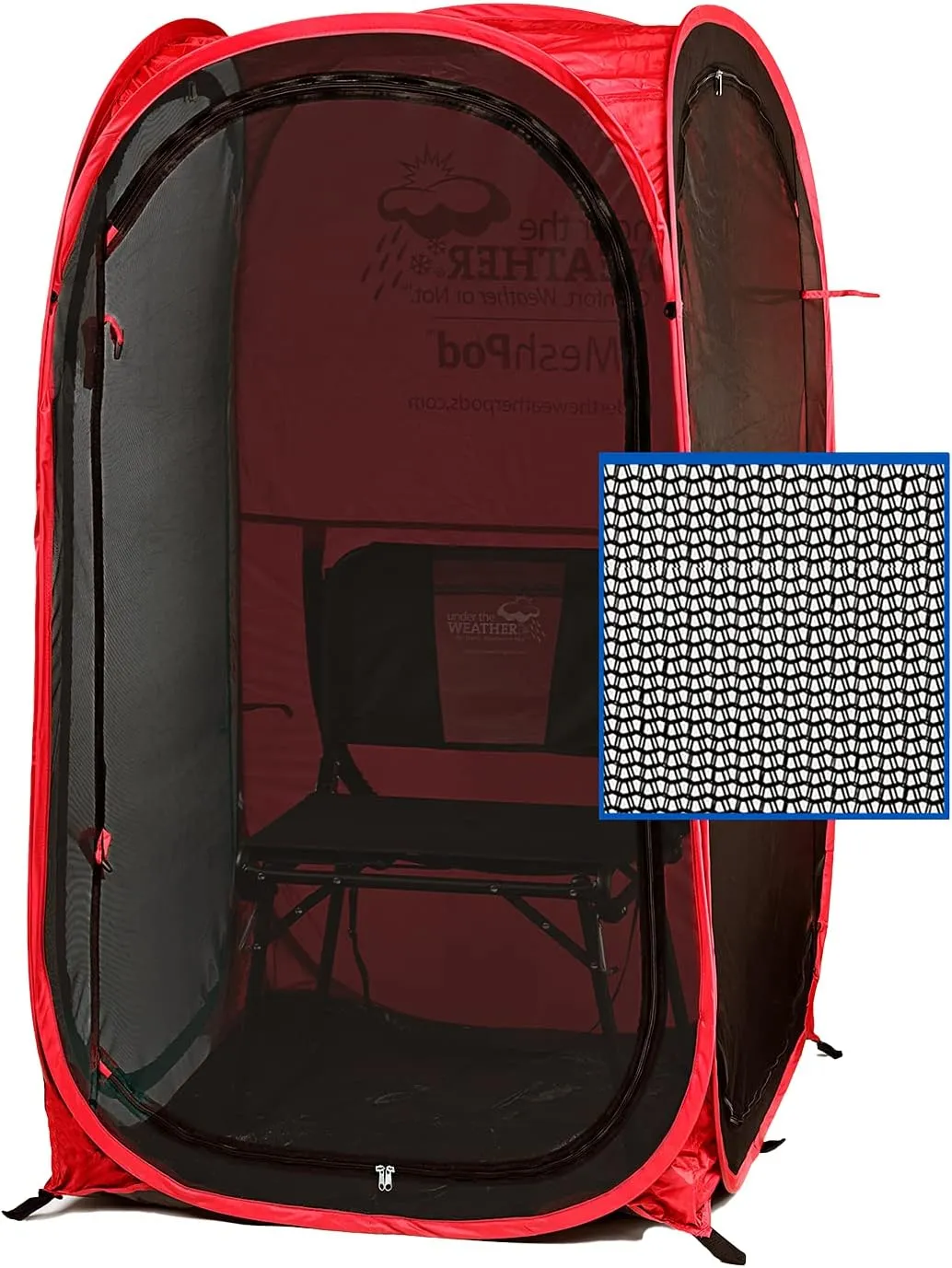 WeatherPod® The Original Shark Tank MyPod™ Mesh 1-2 Person Pop-Up Screen Pod - Keeps Out Bugs, Mosquitos, and Harmful UV Rays - UPF 50 for Maximum Protection from The Sun