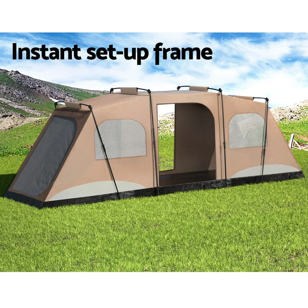 Weisshorn Instant Up Camping Tent 10 Person Outdoor Family Hiking Tents 3 Rooms-QLD_Metro