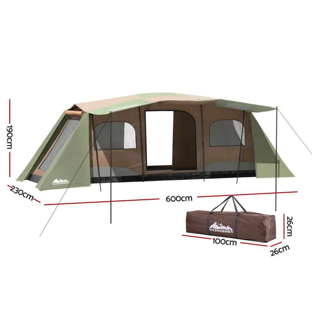 Weisshorn Instant Up Camping Tent 10 Person Outdoor Family Hiking Tents 3 Rooms-QLD_Metro