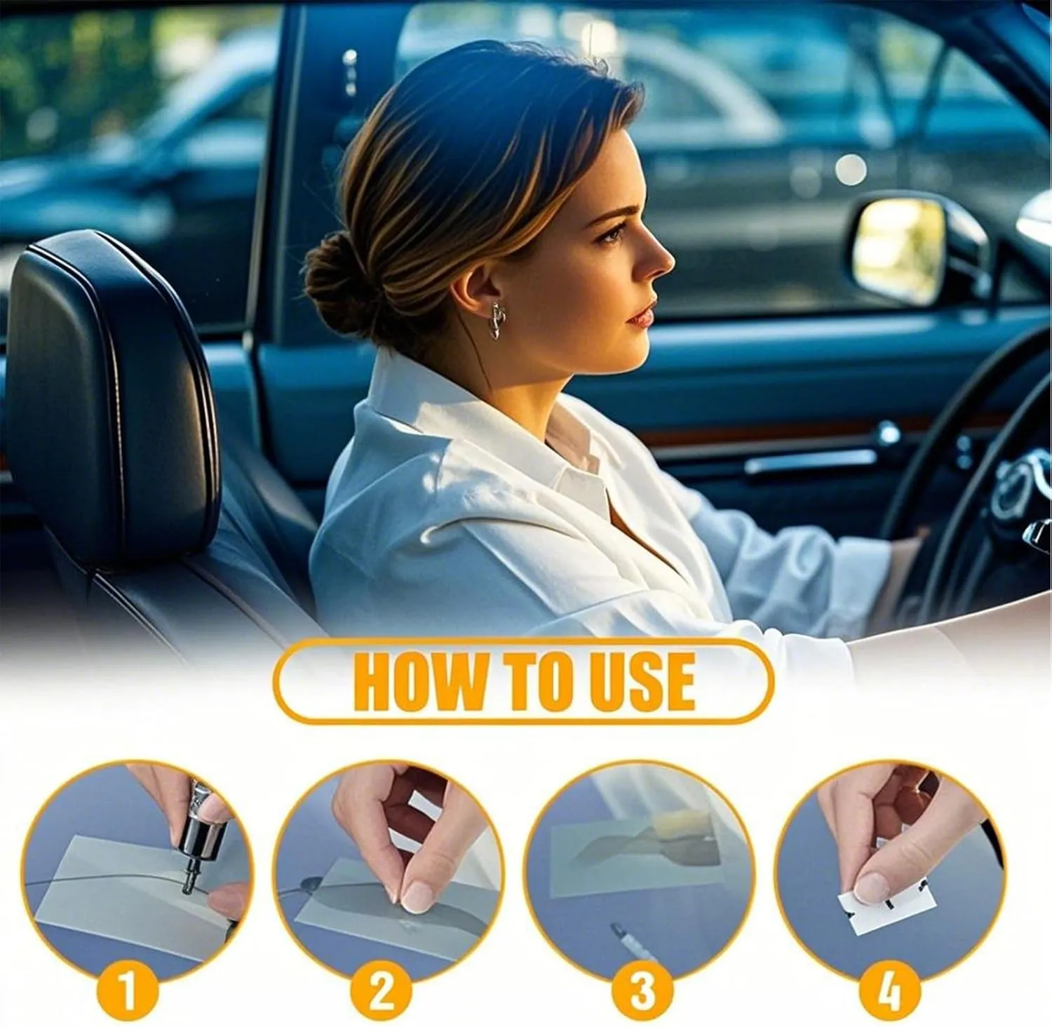 Windshield Repair Kit,Windshield Crack Repair Kit, 2025 Upgrade Windshield Crack Repair Kit, Premium Car Windshield Crack Repair Fluid Automotive Windscreen Tool(2 Set)