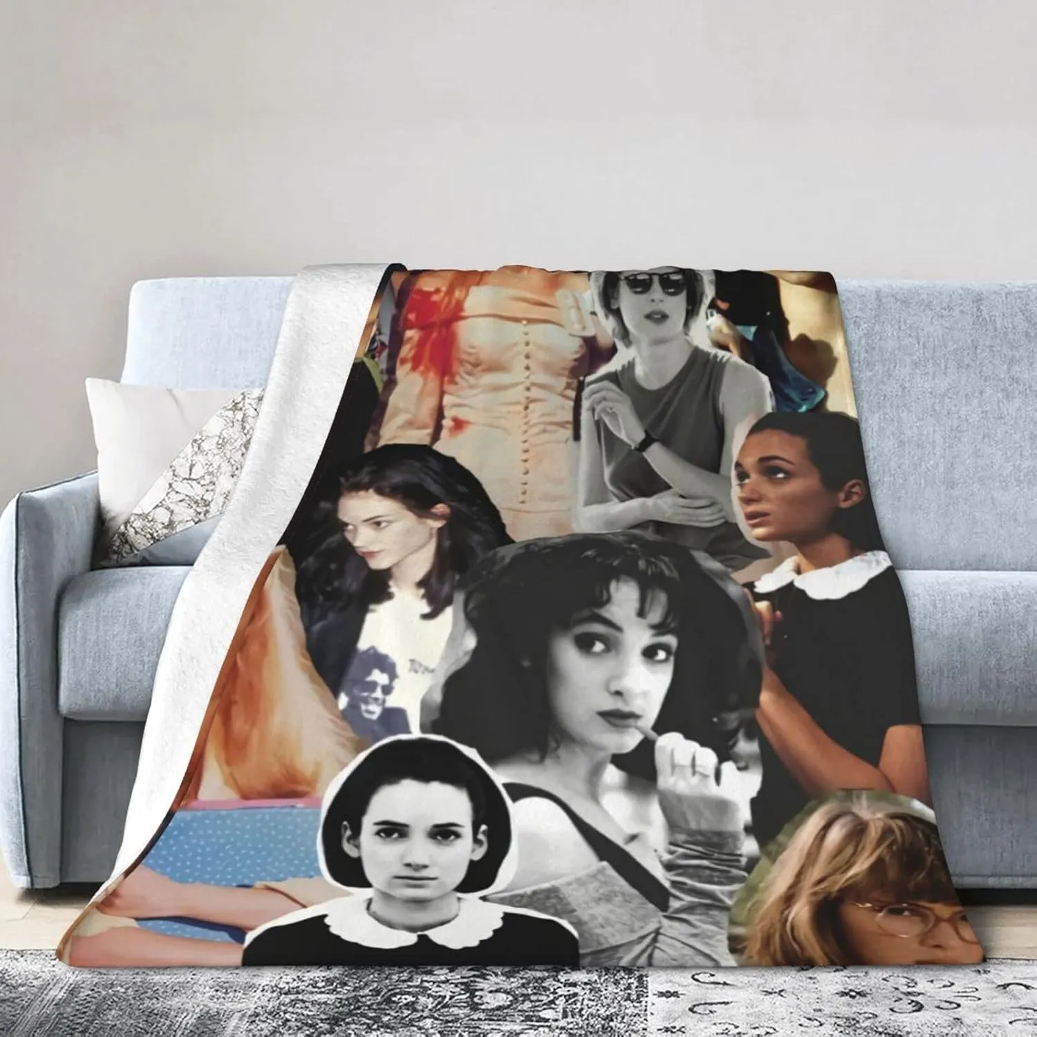 Winona Ryder Blanket Super Soft Micro Fleece Blanket Air Conditioner Blanket, Suitable for Bed,Sofa,Chair, Camp Bed Living Room 80"x60"