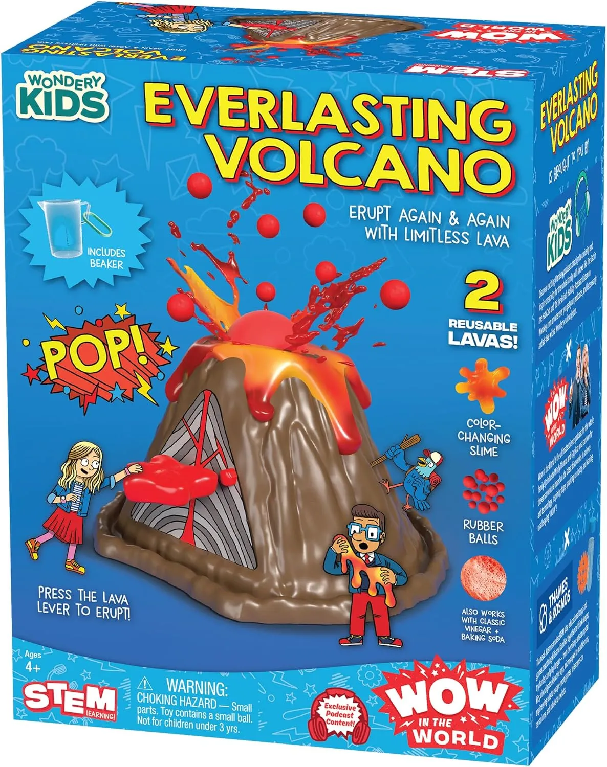 Wow in The World Everlasting Volcano | Erupt Your Volcano Again & Again, Slime Lava, Rubber Lava Rocks, Companion Audio Content, Bonus Reusable Science Tool, STEM Toy for Kids 4  by Thames & Kosmos