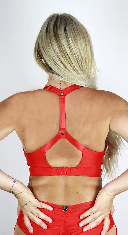 Yasmin Plunge Bralette – RED