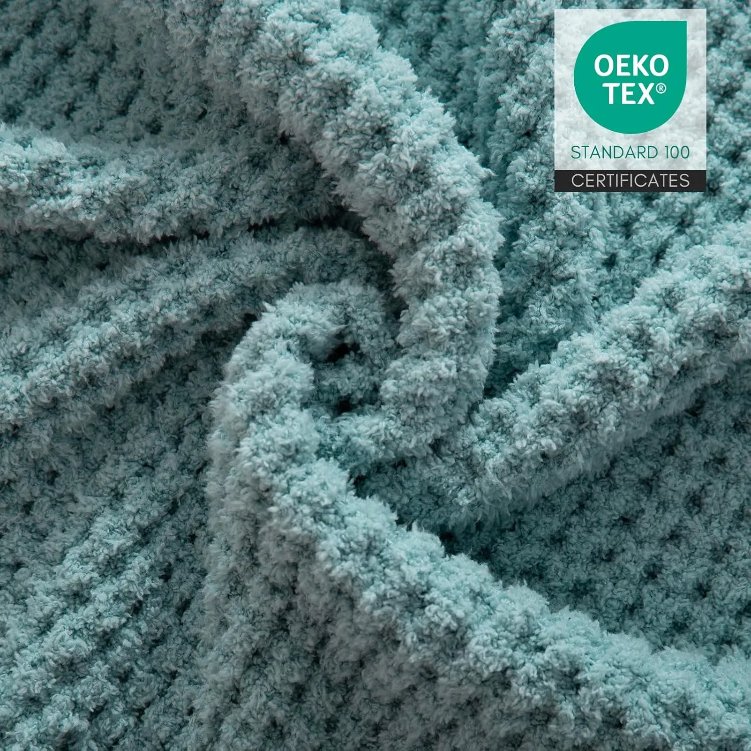 YIRUIO Microfiber Waffle Throw Blanket Weave Knit Super Soft Ultra Cozy Fuzzy Fluffy Warm for Living Room Bedroom Bedding Farmhouse (Sage Green, 51'' x 63'')